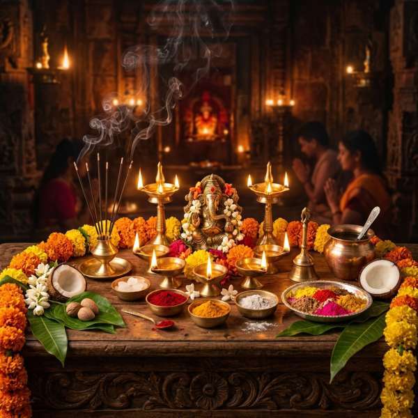 Sri Manikanta Pooja Stores interior
