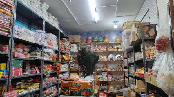 Inside Sri Manikanta Pooja Stores